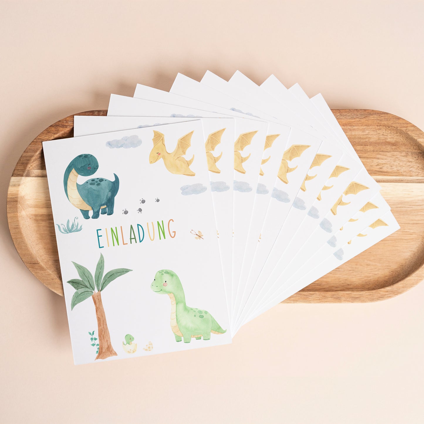 Einladung Kindergeburtstag Dinosaurier A6