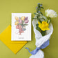 Klappkarte Dankeschön Maus mit Tulpen A6