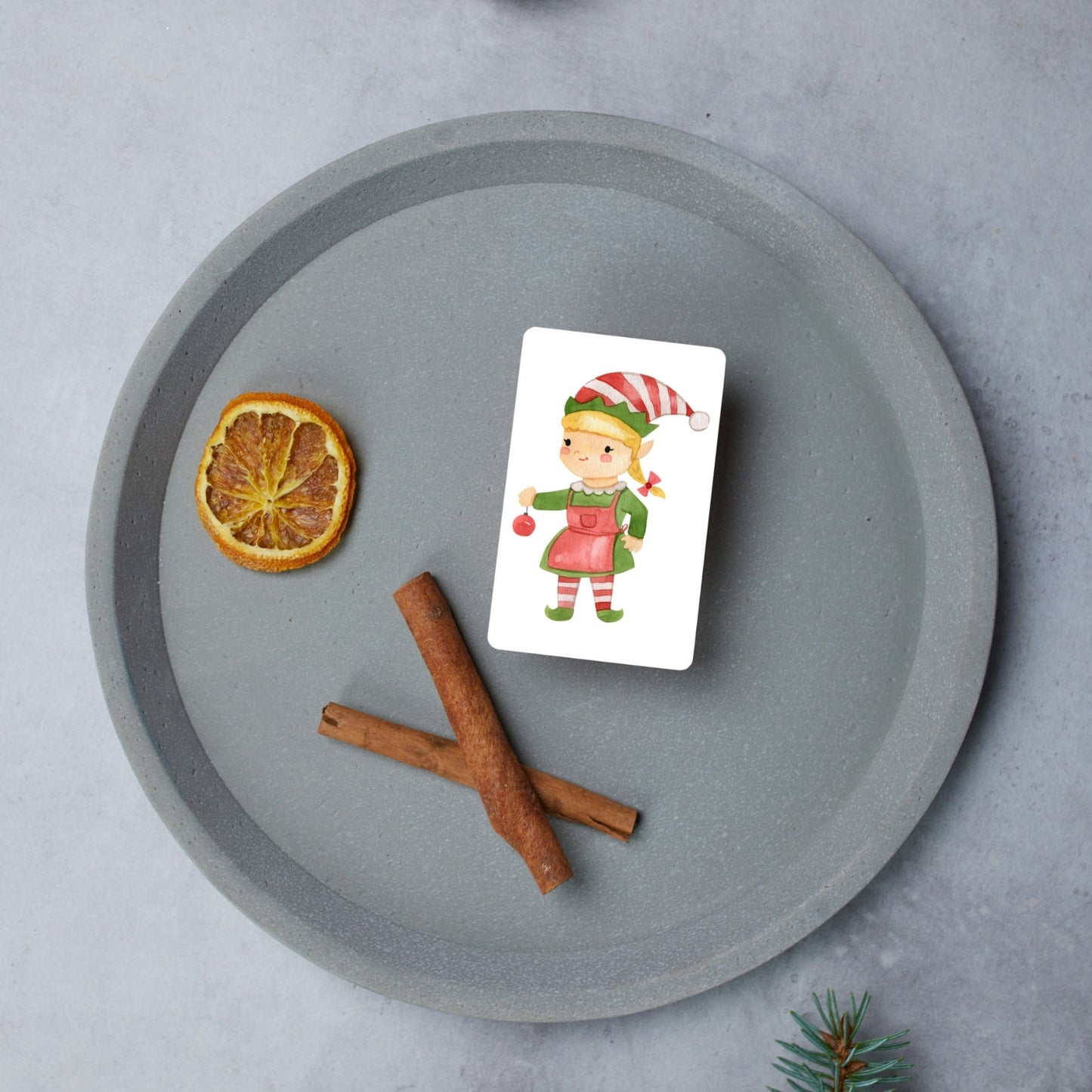 Mini Weihnachtskarte Weihnachtselfin A7