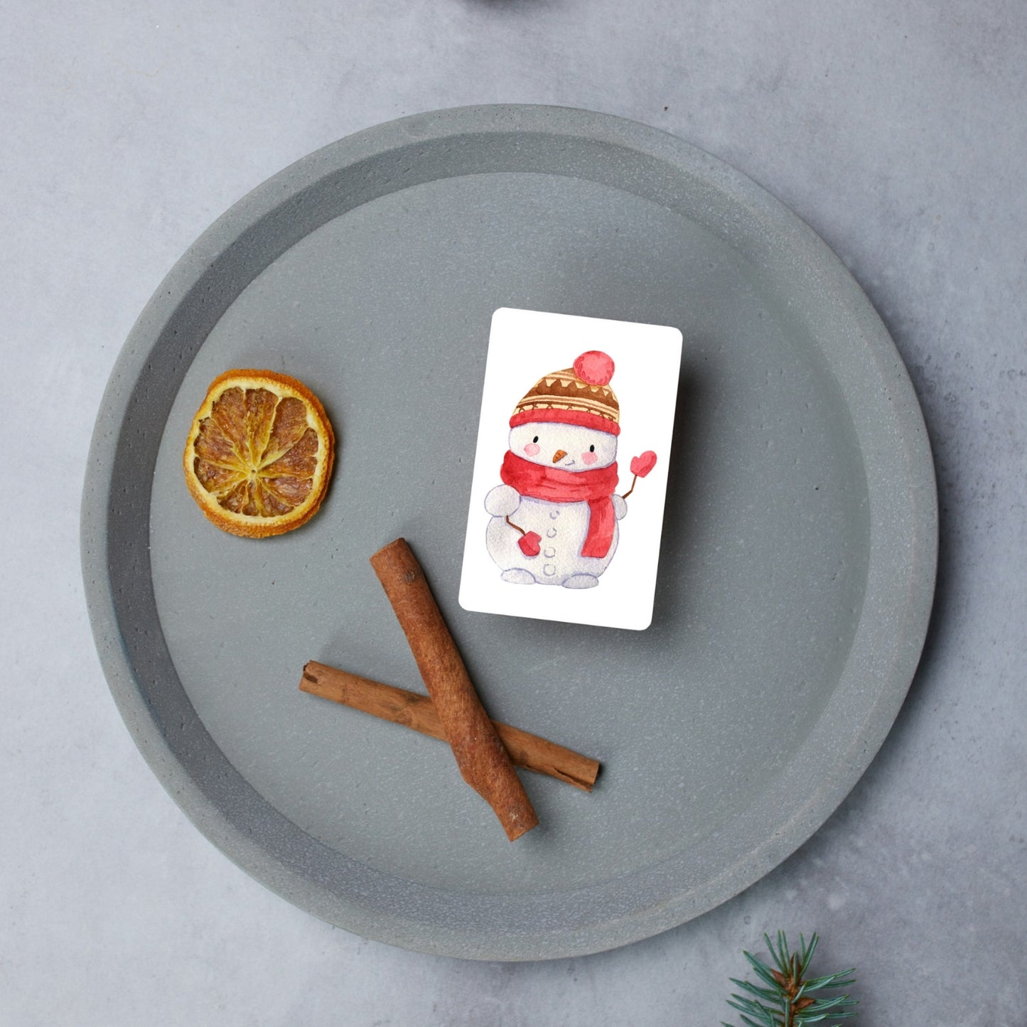 Mini Weihnachtskarte Schneemann A7