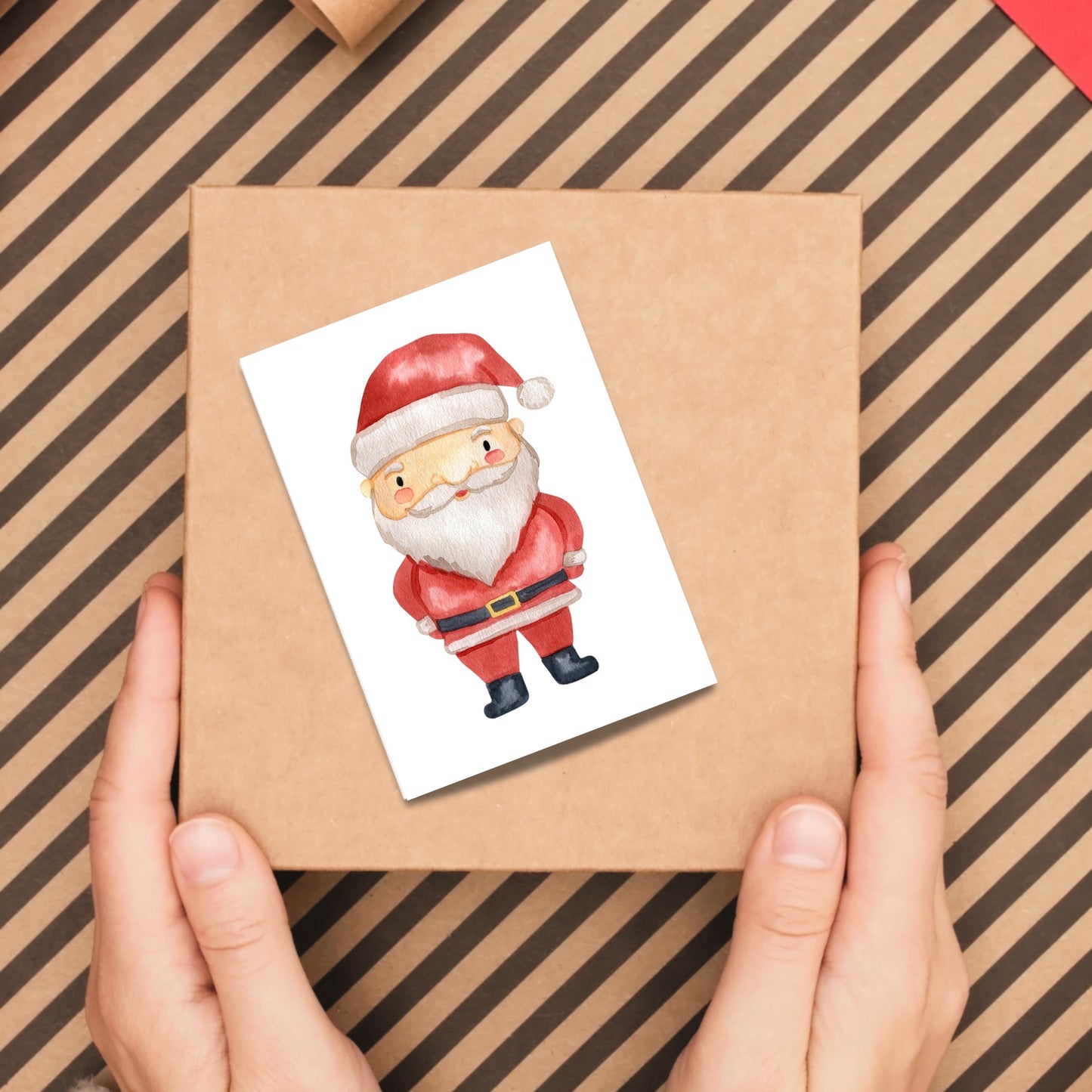 Mini Weihnachtskarte Weihnachtsgmann A7