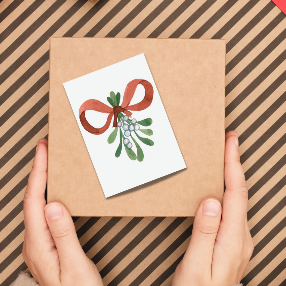Mini Weihnachtskarte Mistelzweig A7