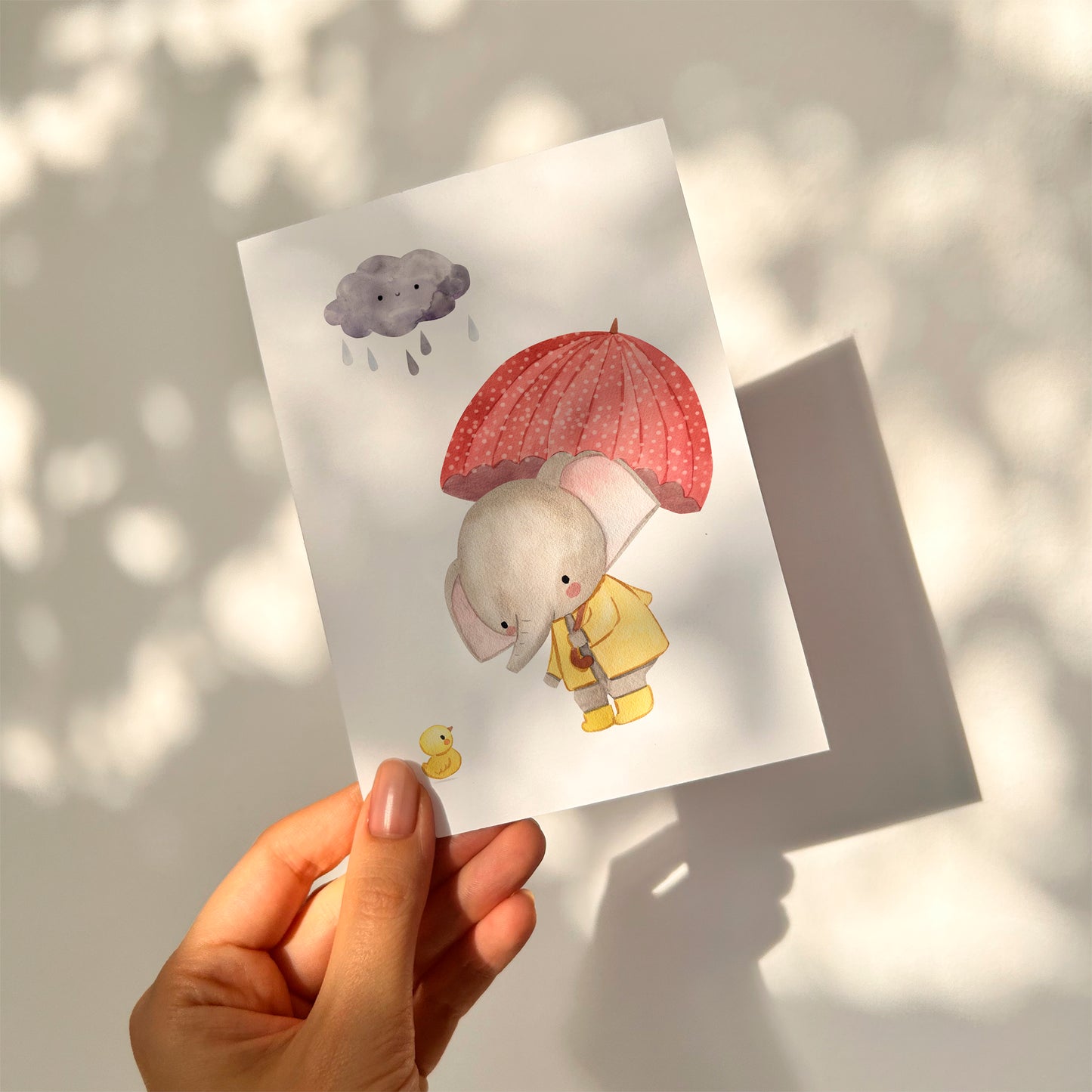 Karte Elefant und Entchen A6