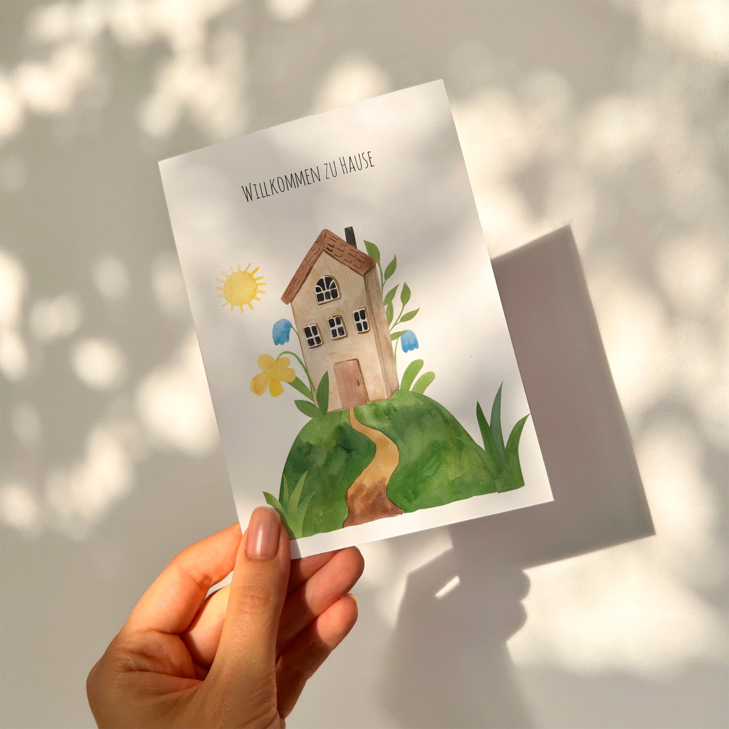Karte Willkommen zu Hause A6