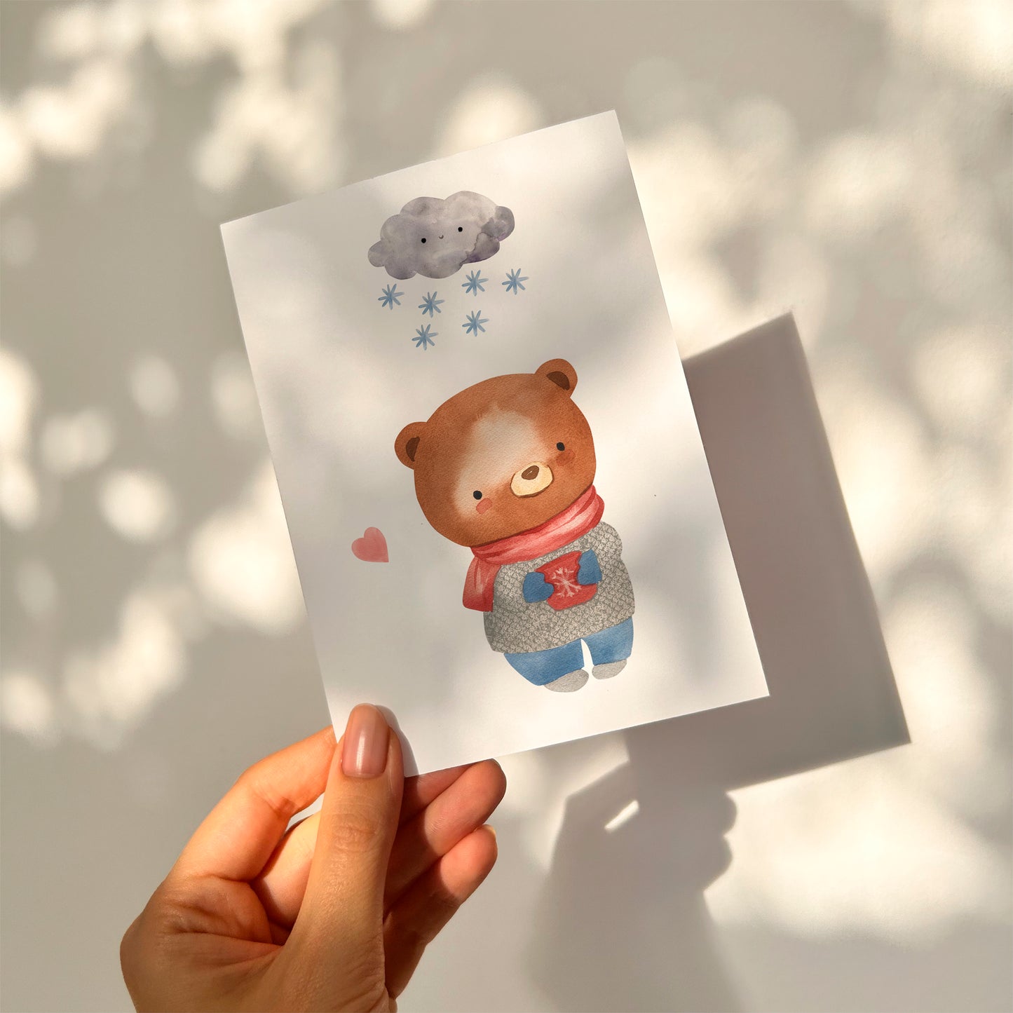 Karte Bär im Schnee A6