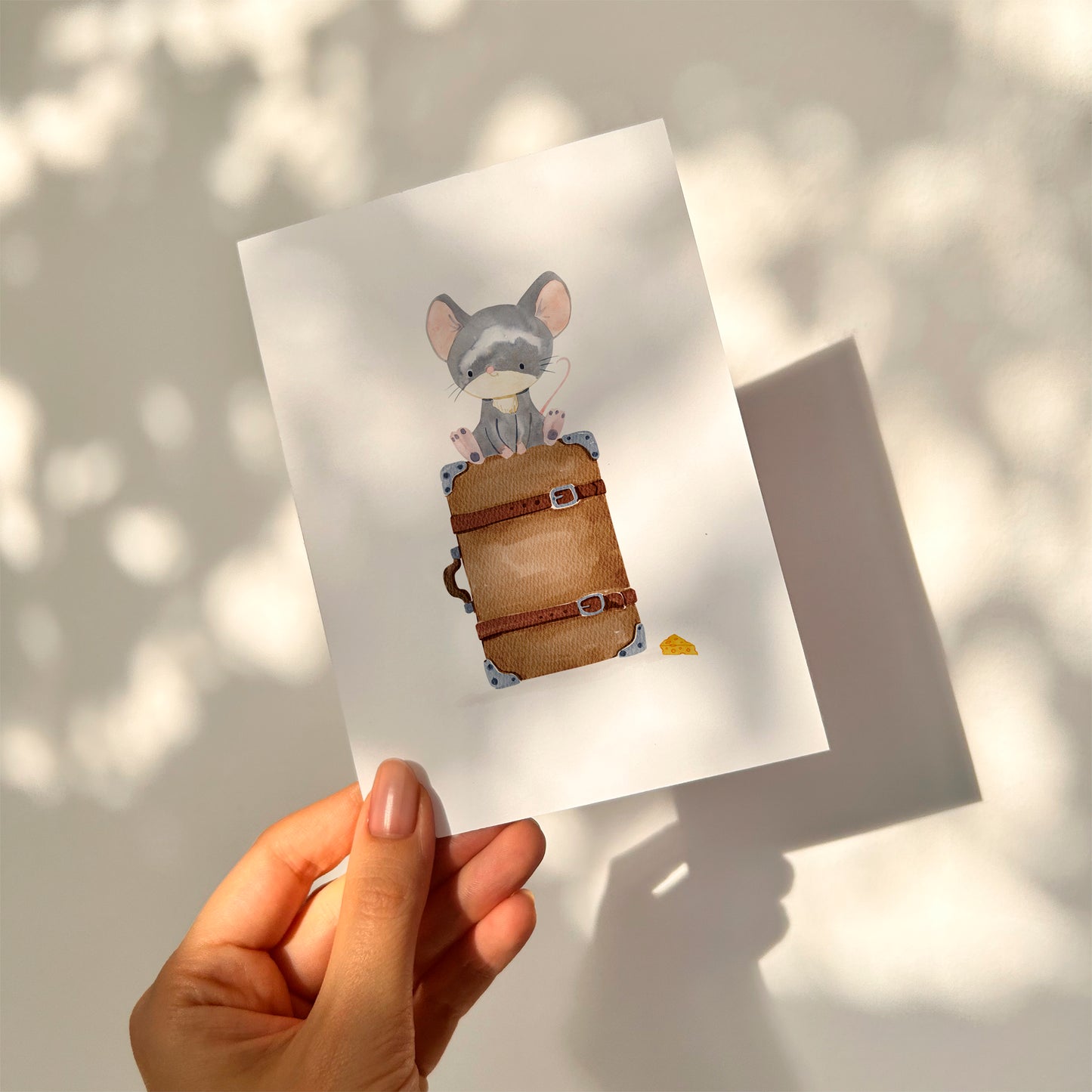 Karte Maus & Koffer A6