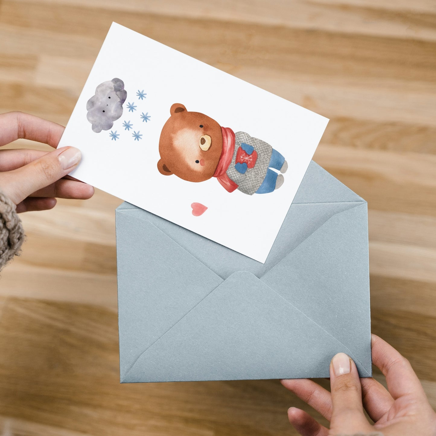 Karte Bär im Schnee A6