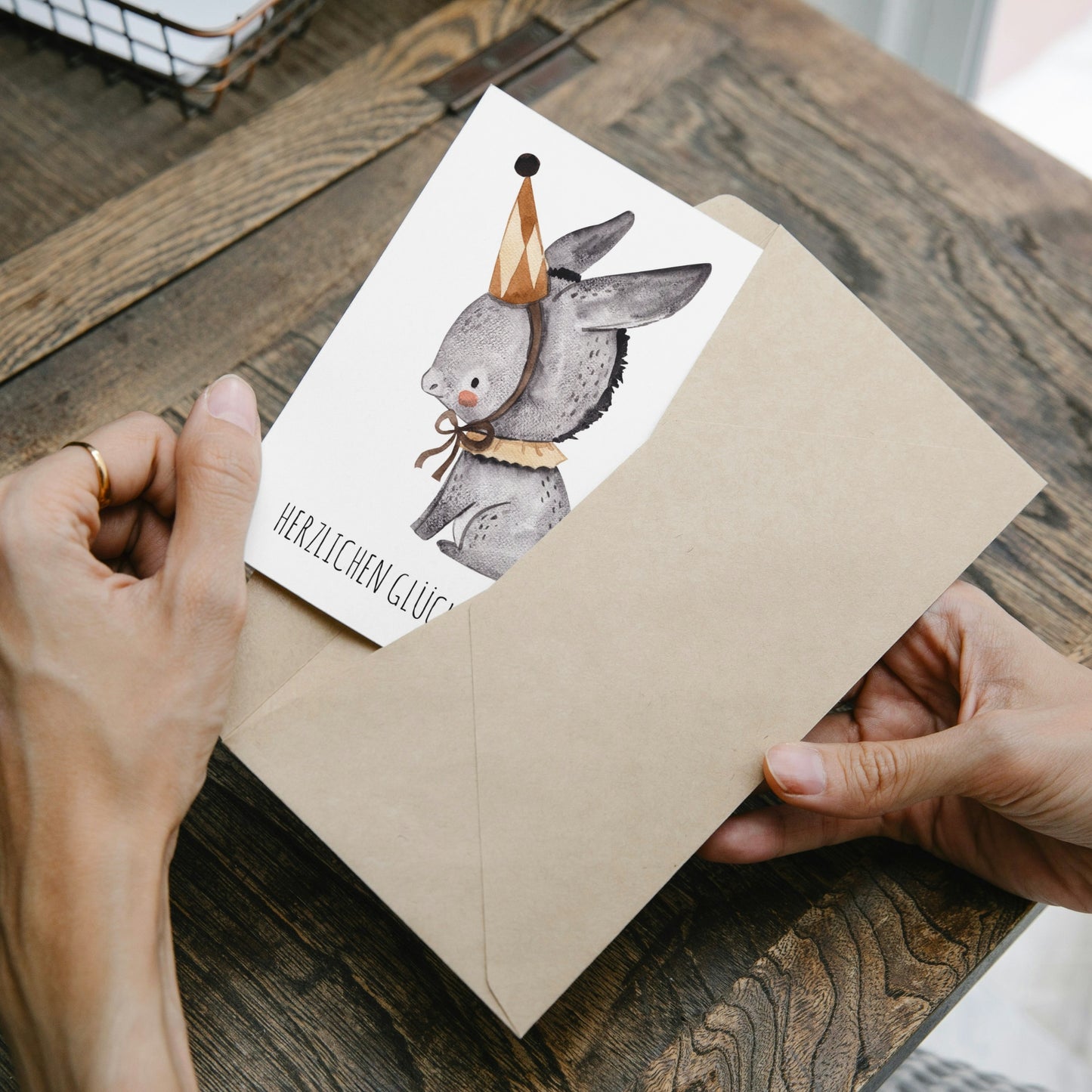 Karte Esel Herzlichen Glückwunsch A6