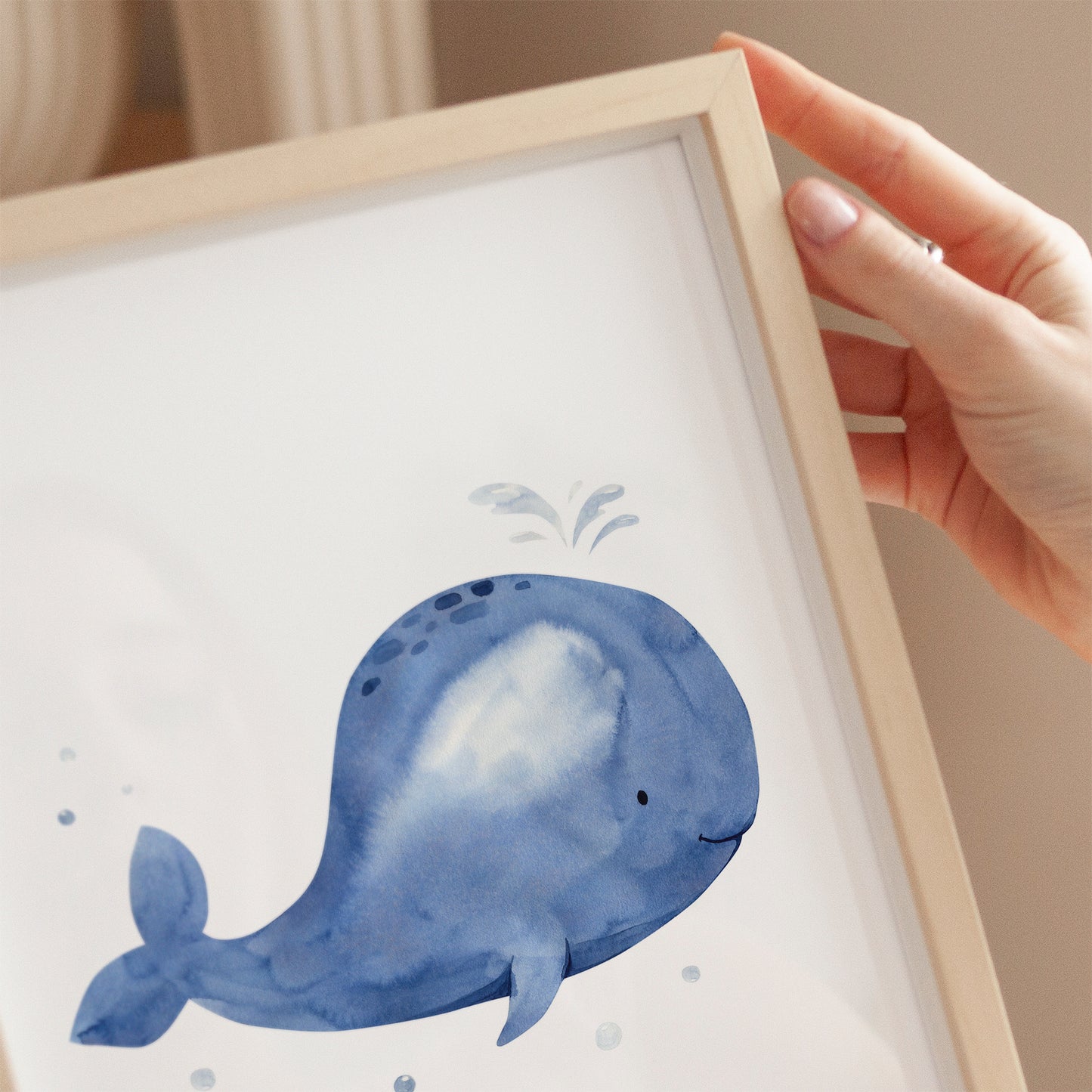 Poster Blauwal A4 & A3