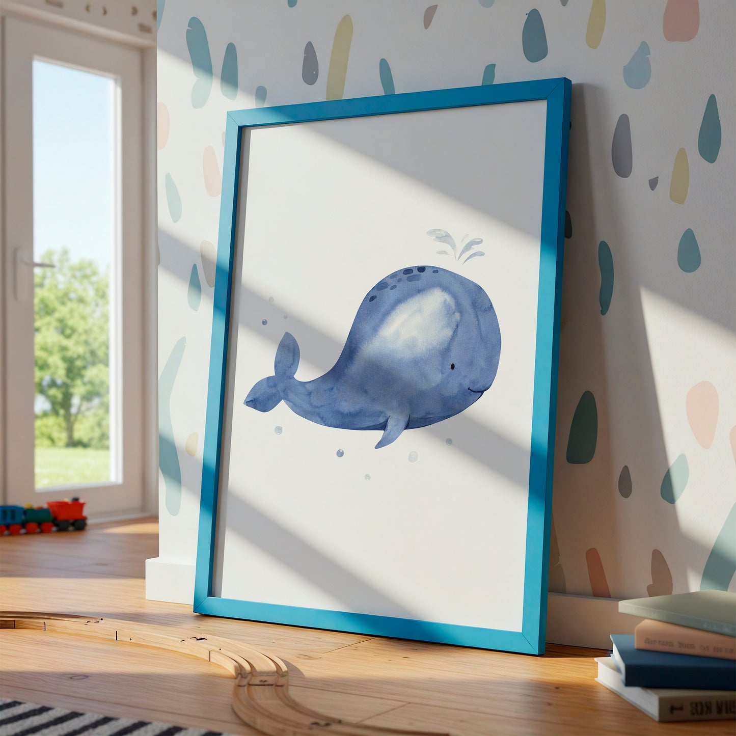 Poster Blauwal A4 & A3