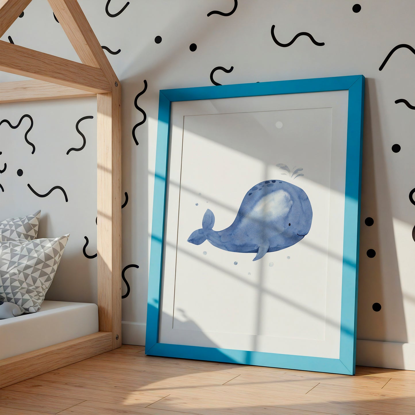 Poster Blauwal A4 & A3