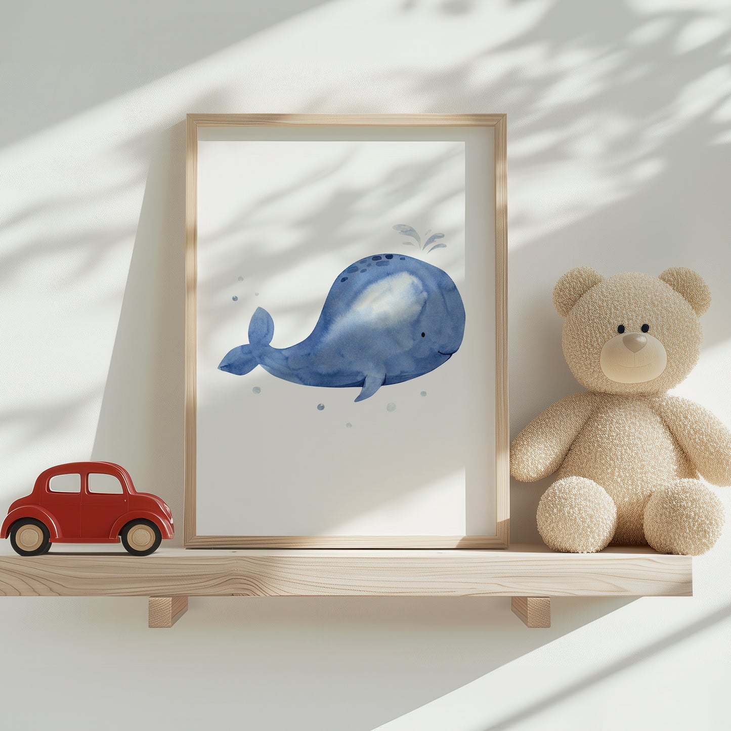 Poster Blauwal A4 & A3