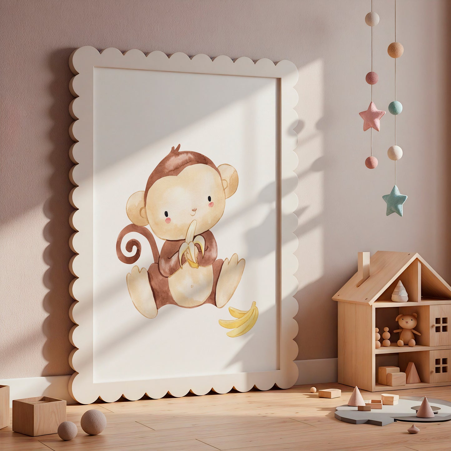 Poster Affe mit Banane A3 & A4