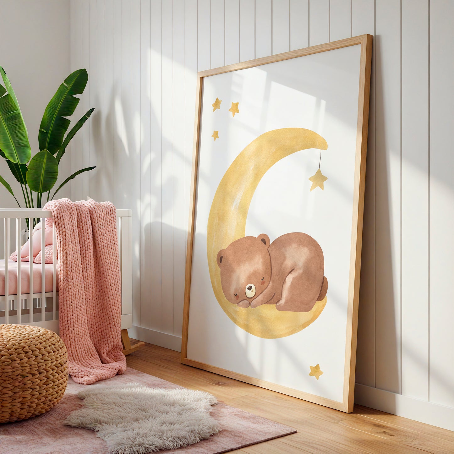 Poster Bär auf dem Mond A4 & A3