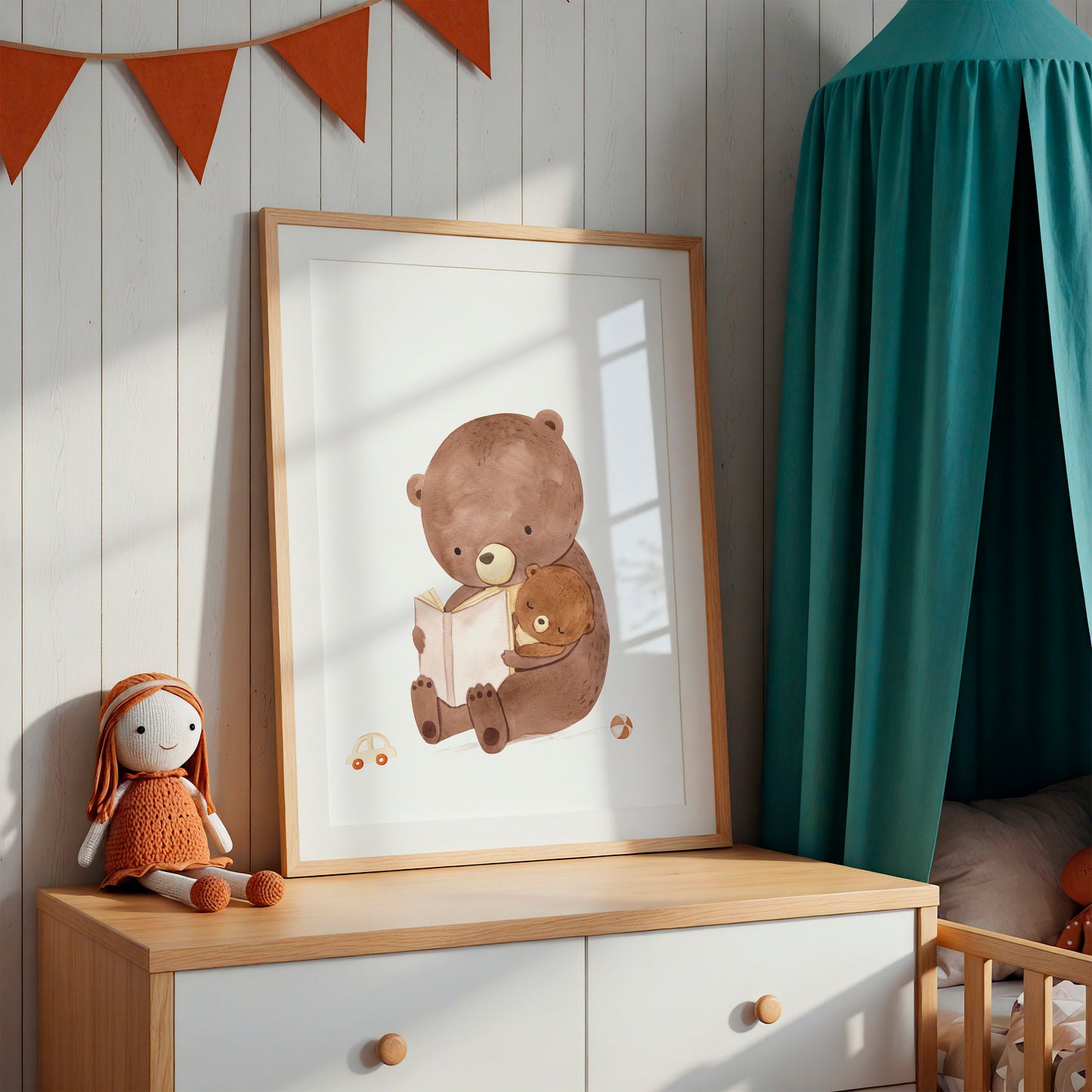 Poster Mama/Papa Bär und Baby A4 & A3