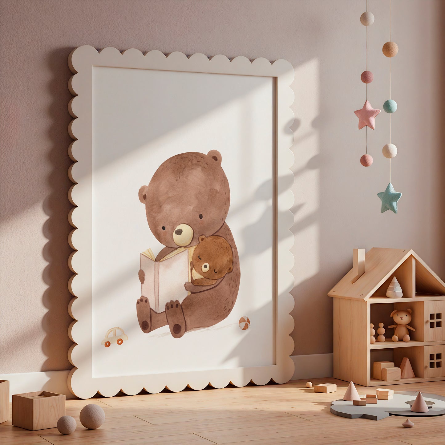 Poster Mama/Papa Bär und Baby A4 & A3