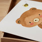 Poster Bär mit Bienenstock A4 & A3 Poster