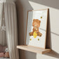 Poster Bär mit Bienenstock A4 & A3 Poster