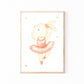 Poster Ballerina Pirouette A4 & A3: Eine gerahmte Illustration eines Hasen in einem Ballett-Tutu, handgemalt auf hochwertigem, mattem Naturpapier. Perfekt für das Kinderzimmer.