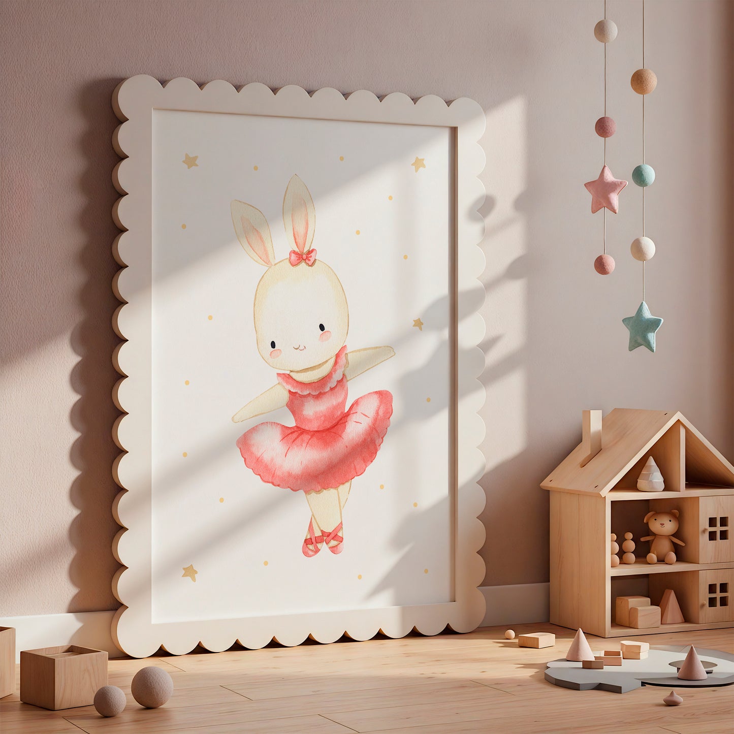 Poster Ballerina Hase Spitze A4 & A3
