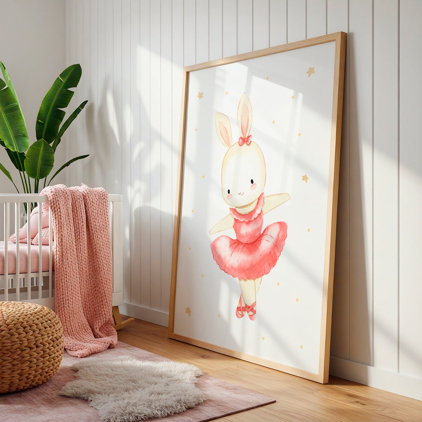 Poster Ballerina Hase Spitze A4 & A3