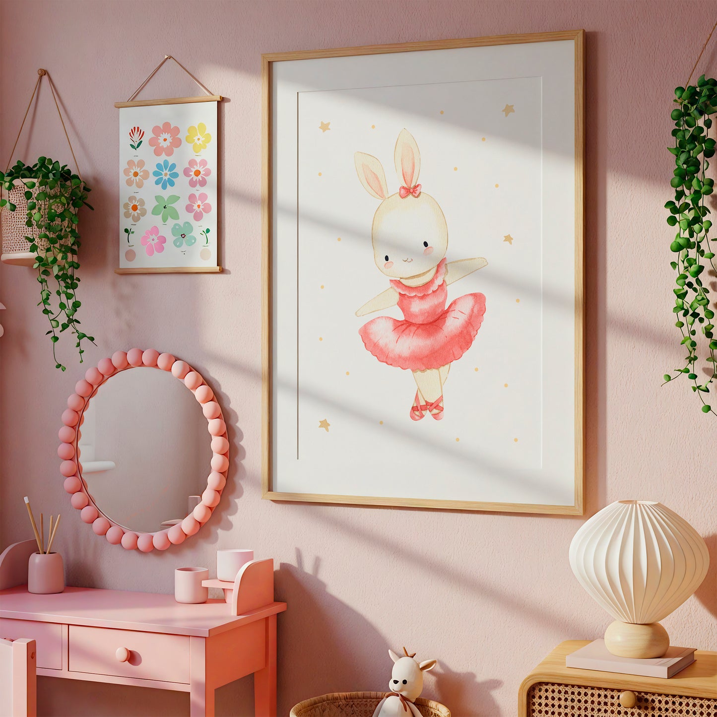 Poster Ballerina Hase Spitze A4 & A3