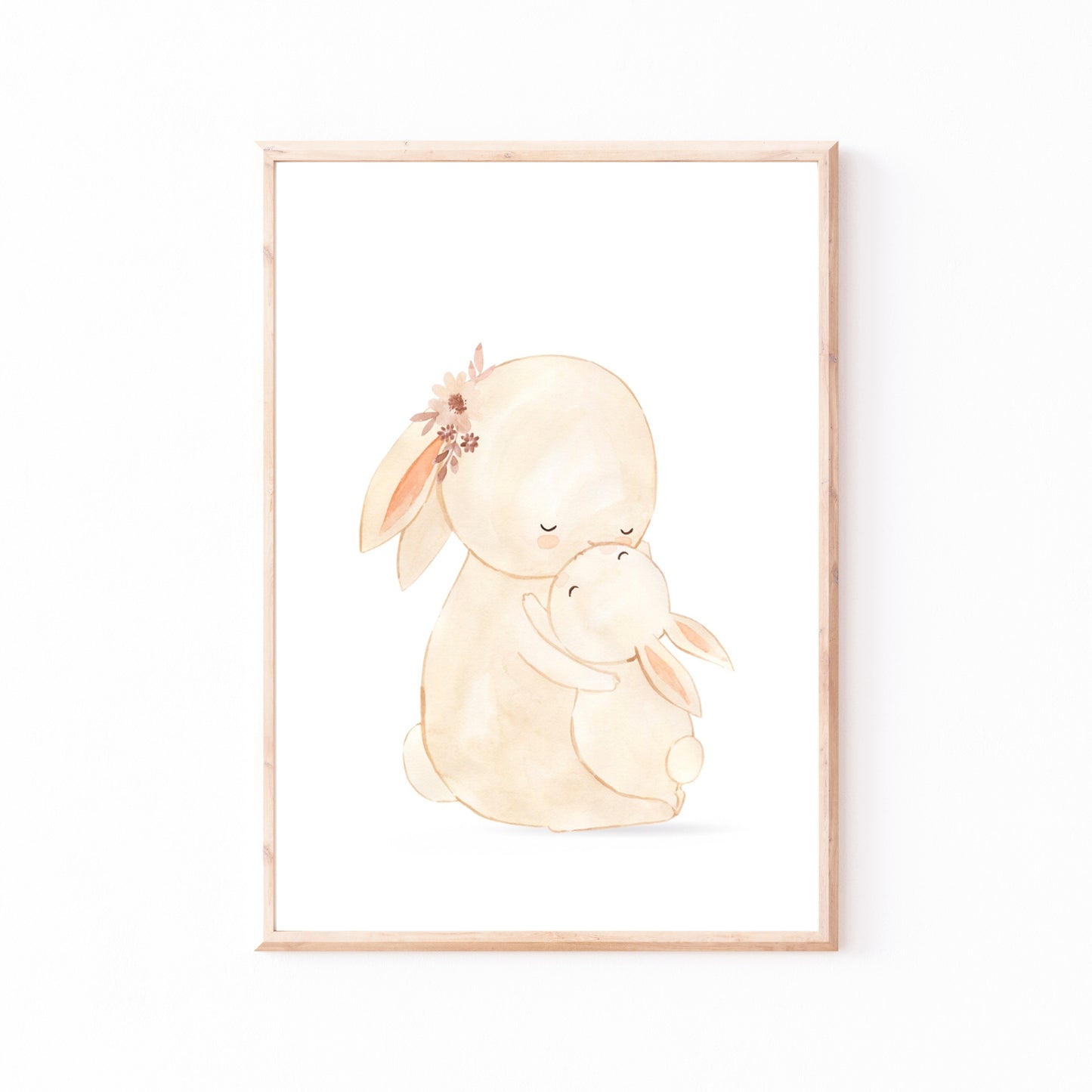 Poster Mama Hase und Baby A4 & A3
