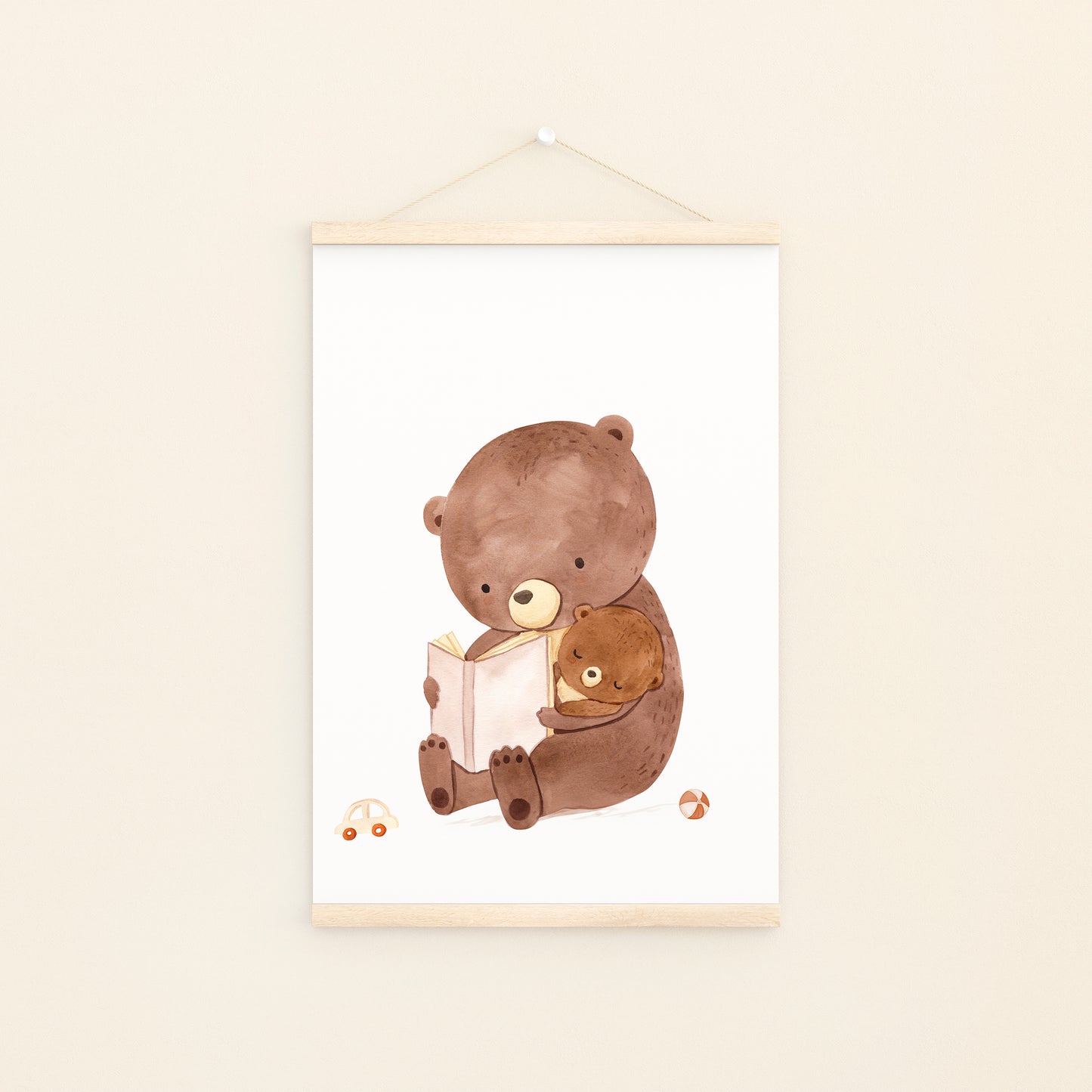 Poster Mama/Papa Bär und Baby A4 & A3