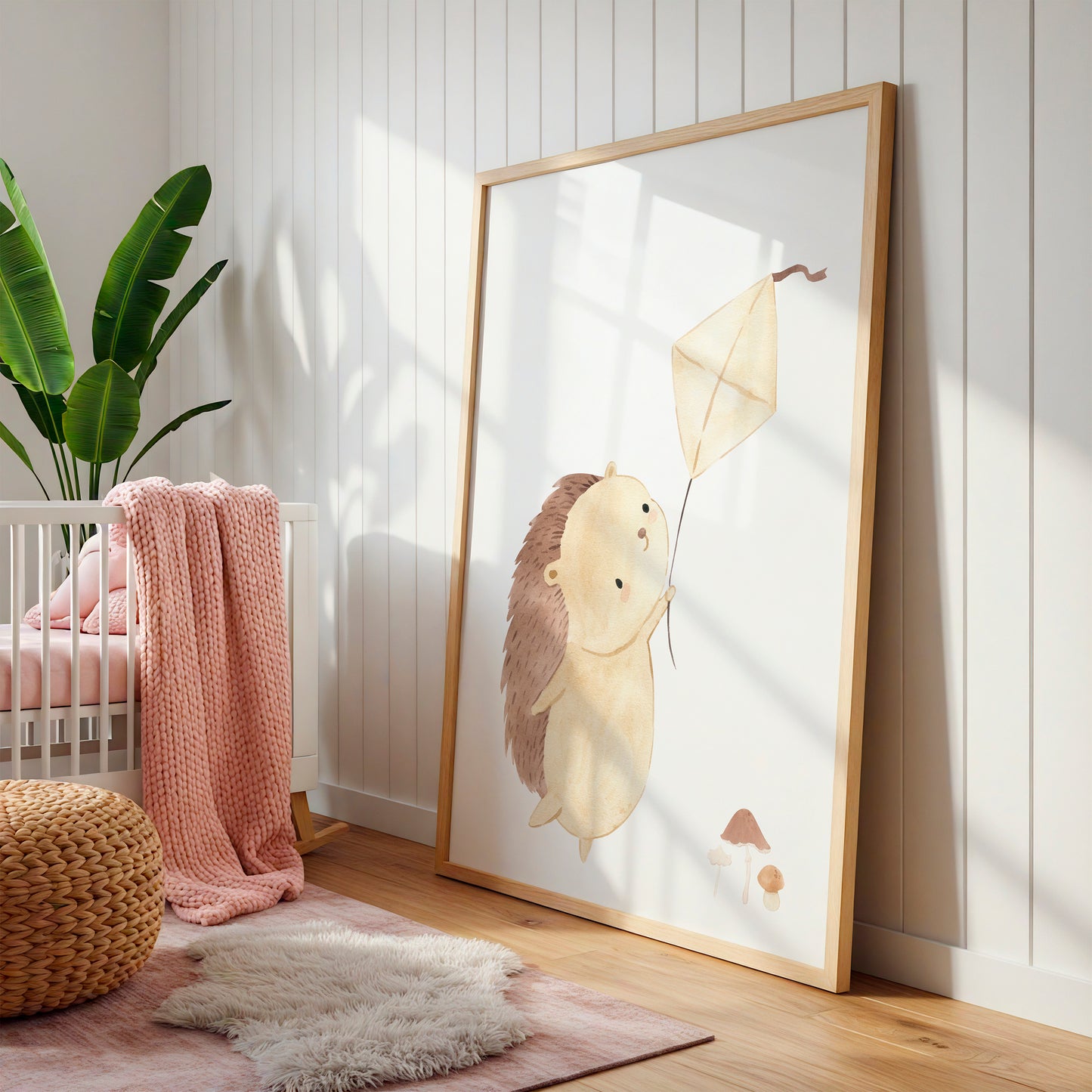 Poster Igel mit Drachen A4 & A3