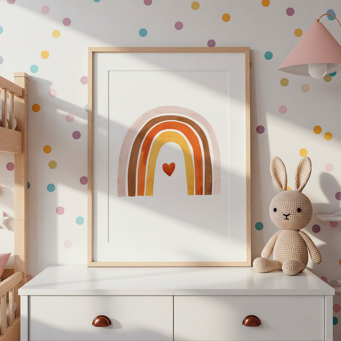 Poster Regenbogen mit Herz A4 & A3