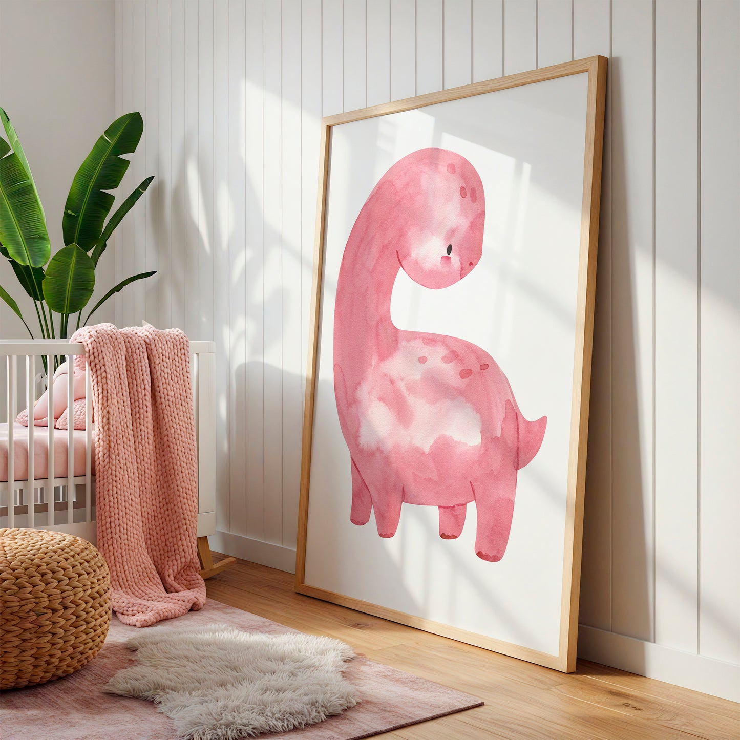 Poster Dinosaurier Pink A4 & A3
