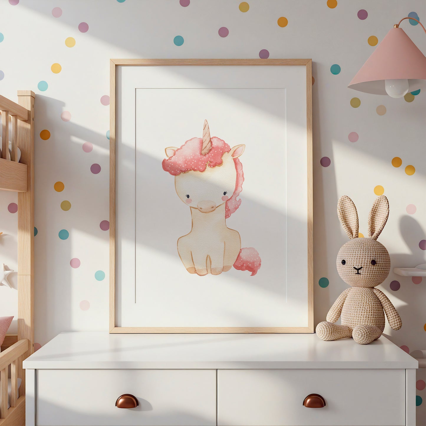Poster Einhorn mit Sternen A4 & A3