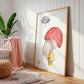Poster Elefant mit Regenschirm A4 & A3