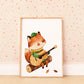 Poster Fuchs & Gitarre A4 & A3