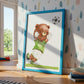 Poster Fußball Bär Torwart A4 & A3