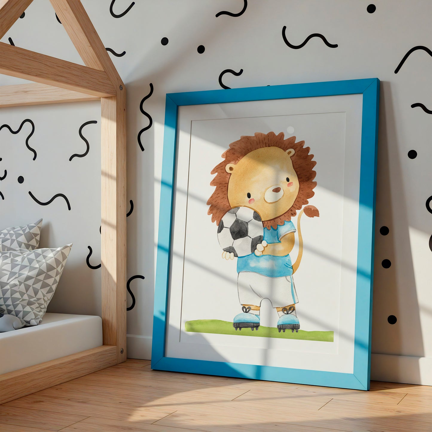 Poster Fußball Löwe A4 & A3