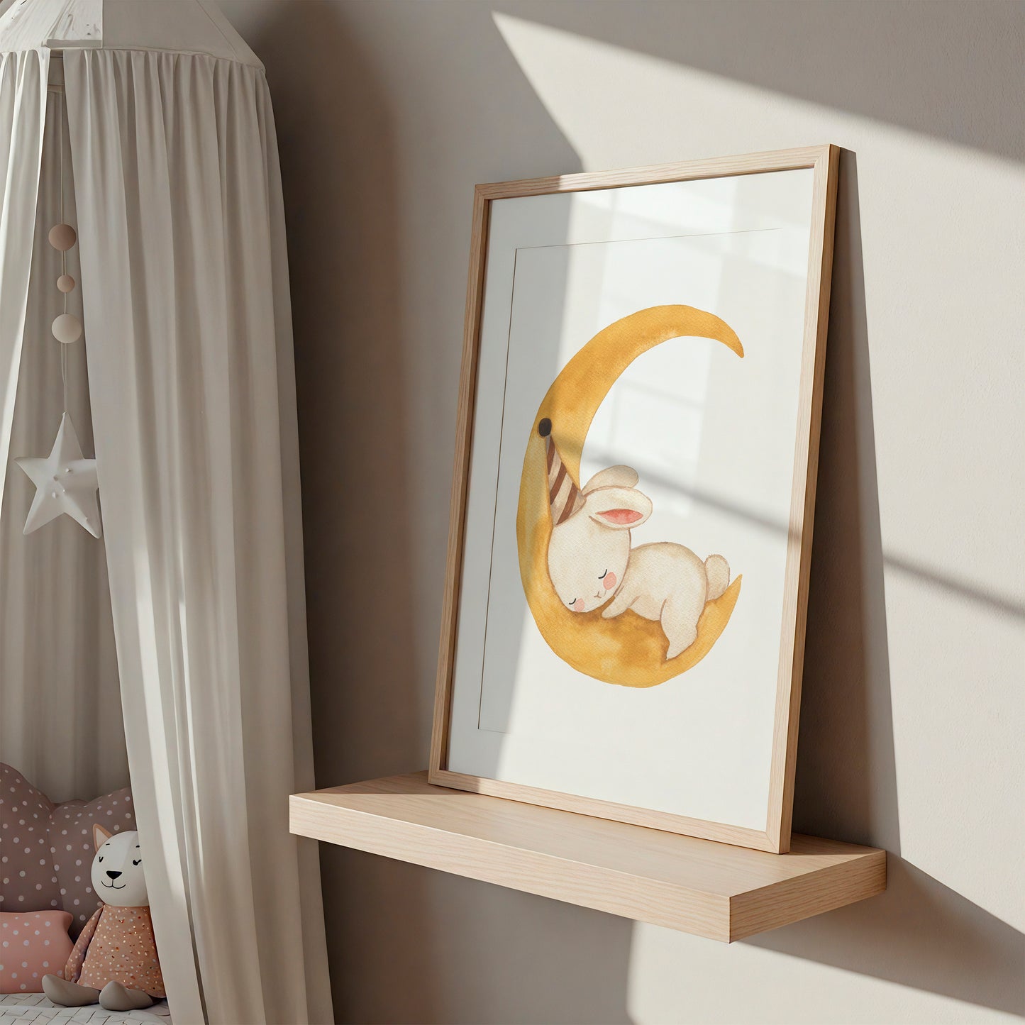 Poster Hase auf dem Mond A4 & A3