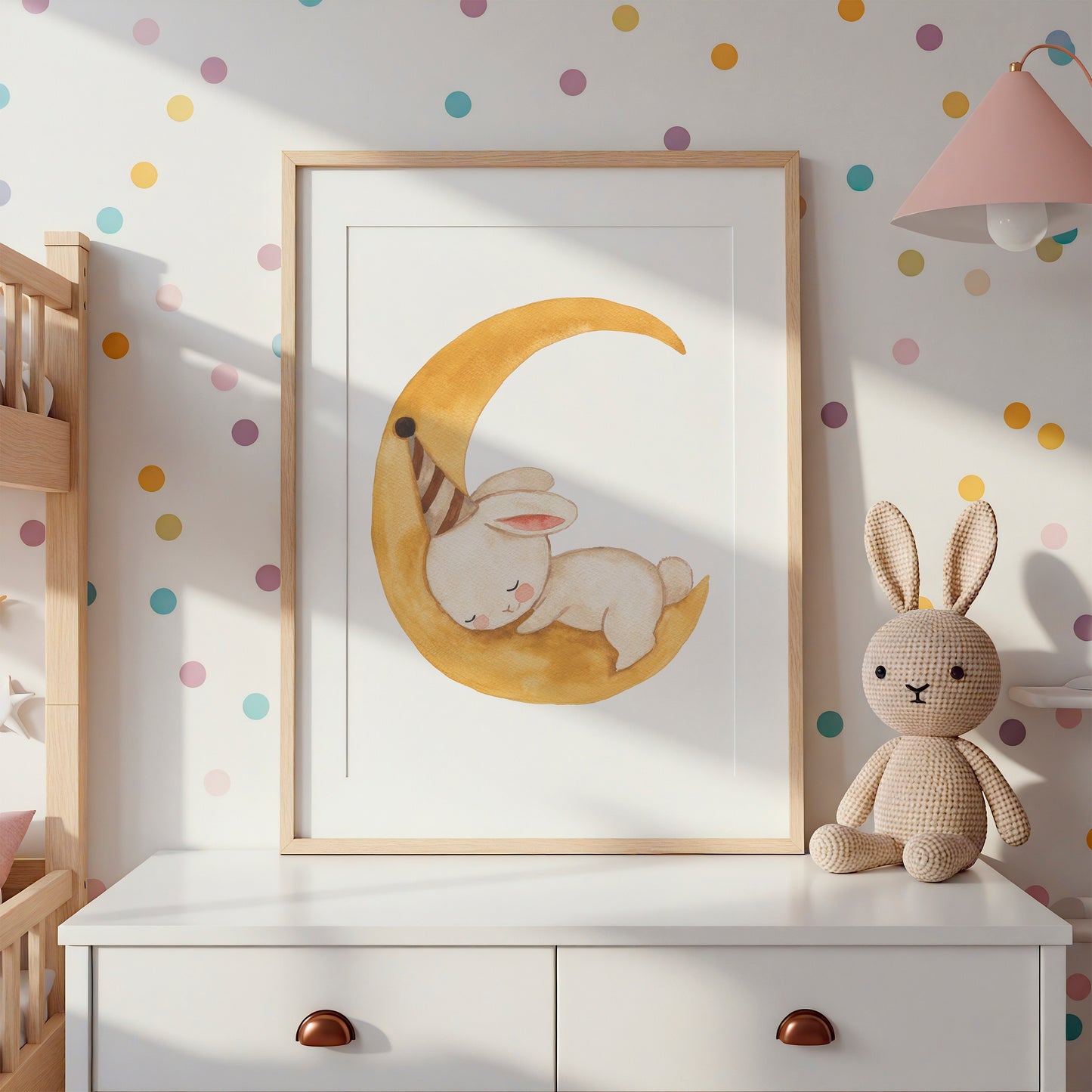 Poster Hase auf dem Mond A4 & A3