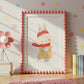 Weihnachtsposter Hase mit Mütze A3, A4 & A5