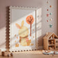 Poster Hase mit Tee & Herbstlaub A4 & A3