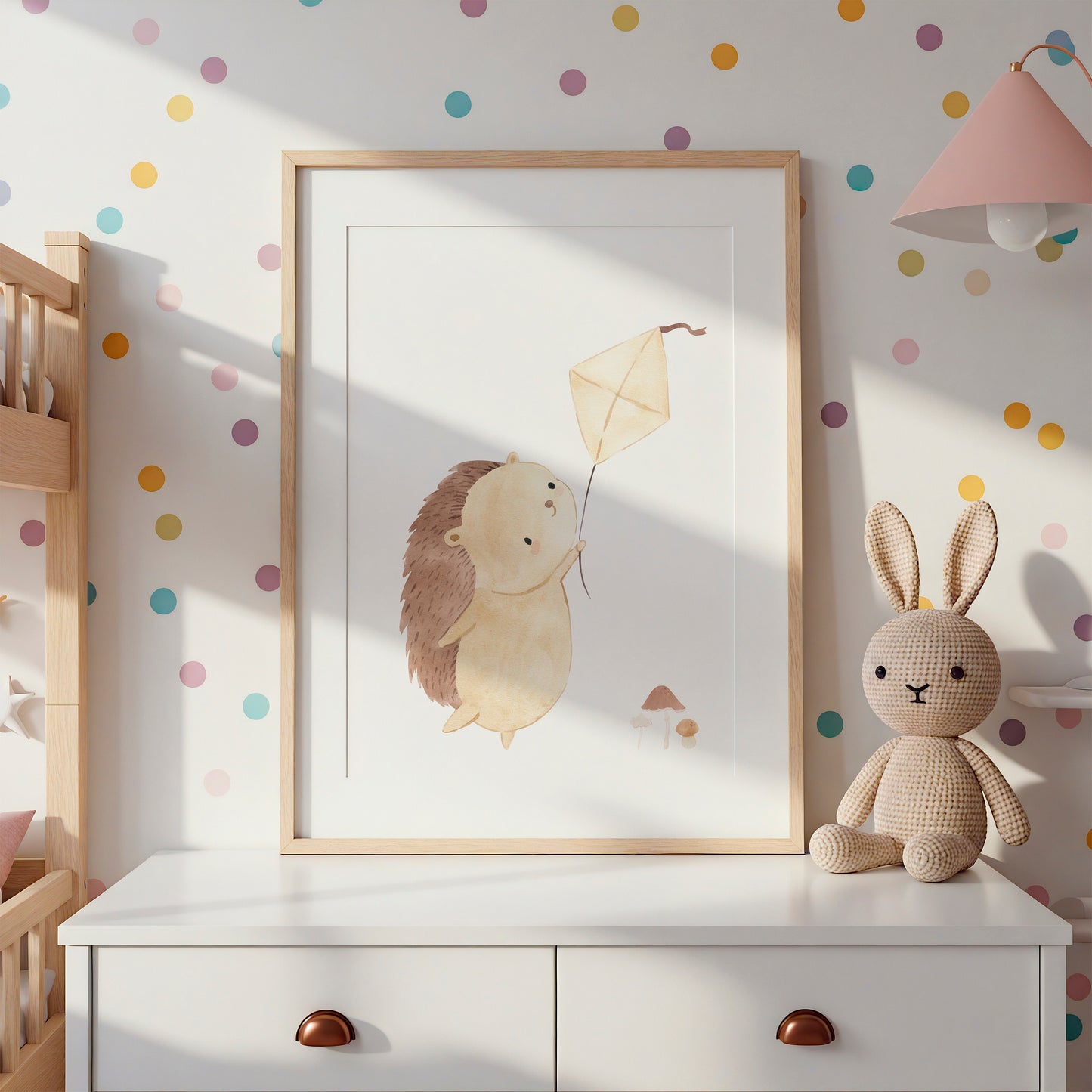 Poster Igel mit Drachen A4 & A3