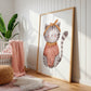 Poster Katze Vintage A4 & A3