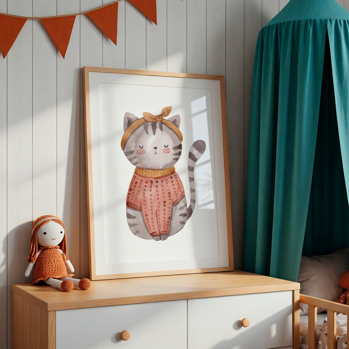 Poster Katze Vintage A4 & A3