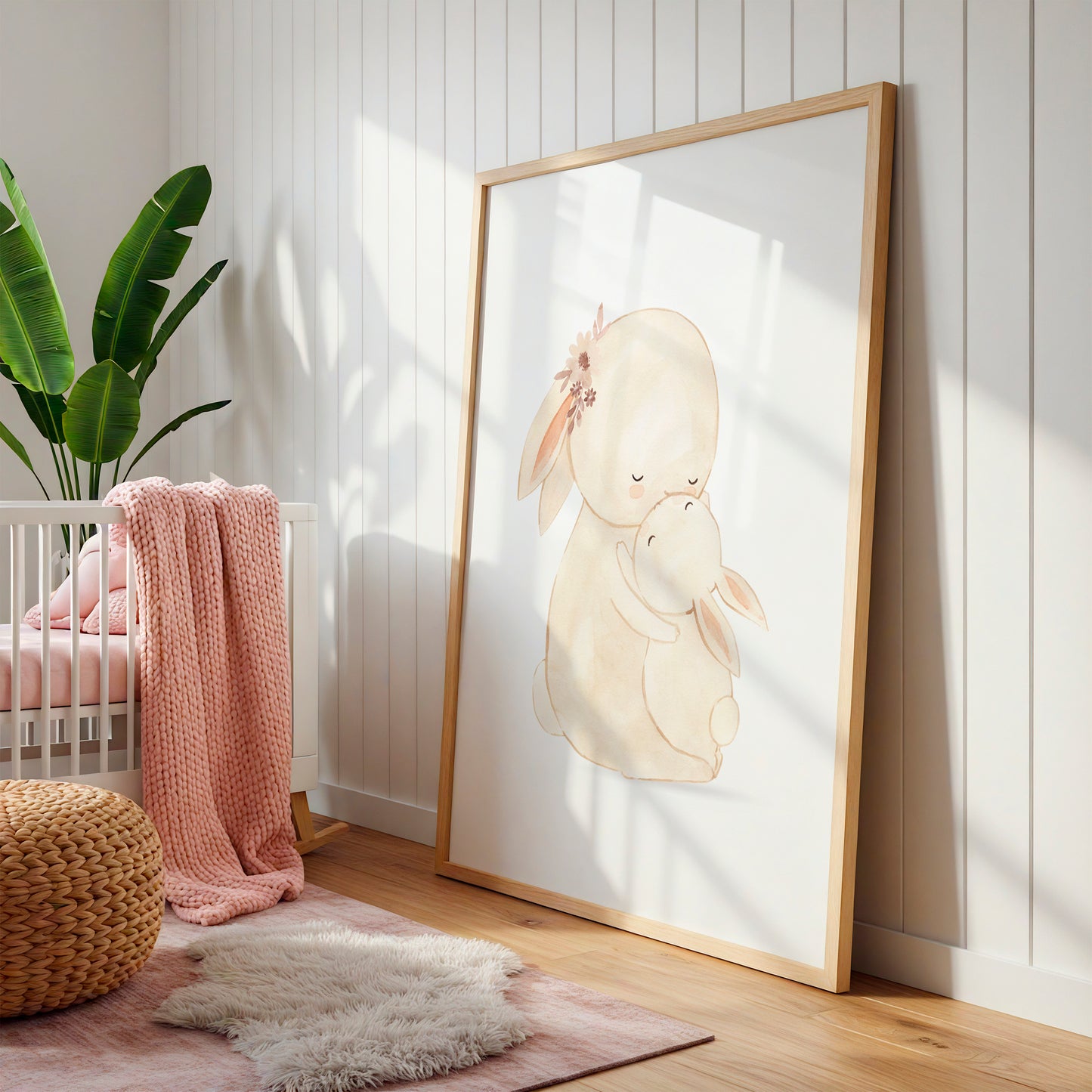 Poster Mama Hase und Baby A4 & A3