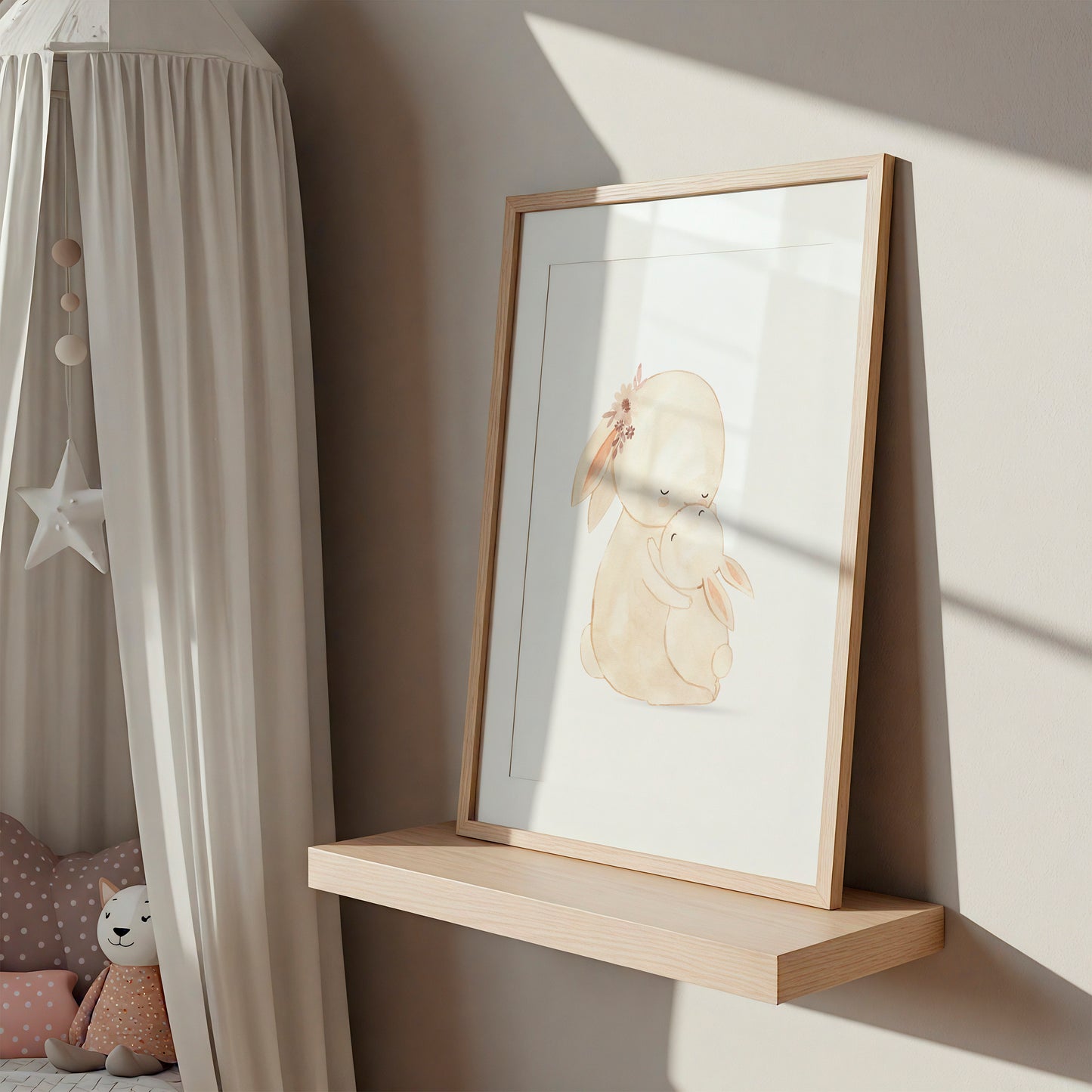 Poster Mama Hase und Baby A4 & A3