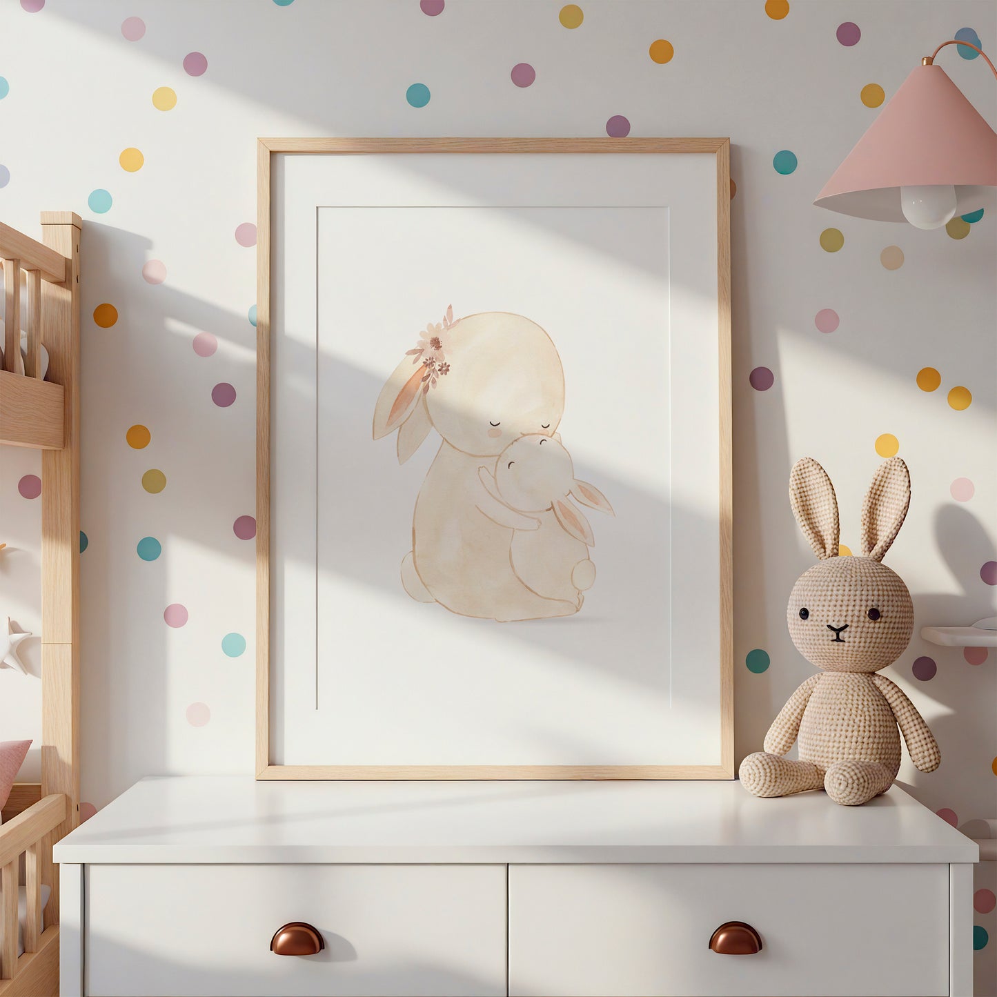 Poster Mama Hase und Baby A4 & A3