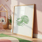 Poster Qualle grün A3 & A4