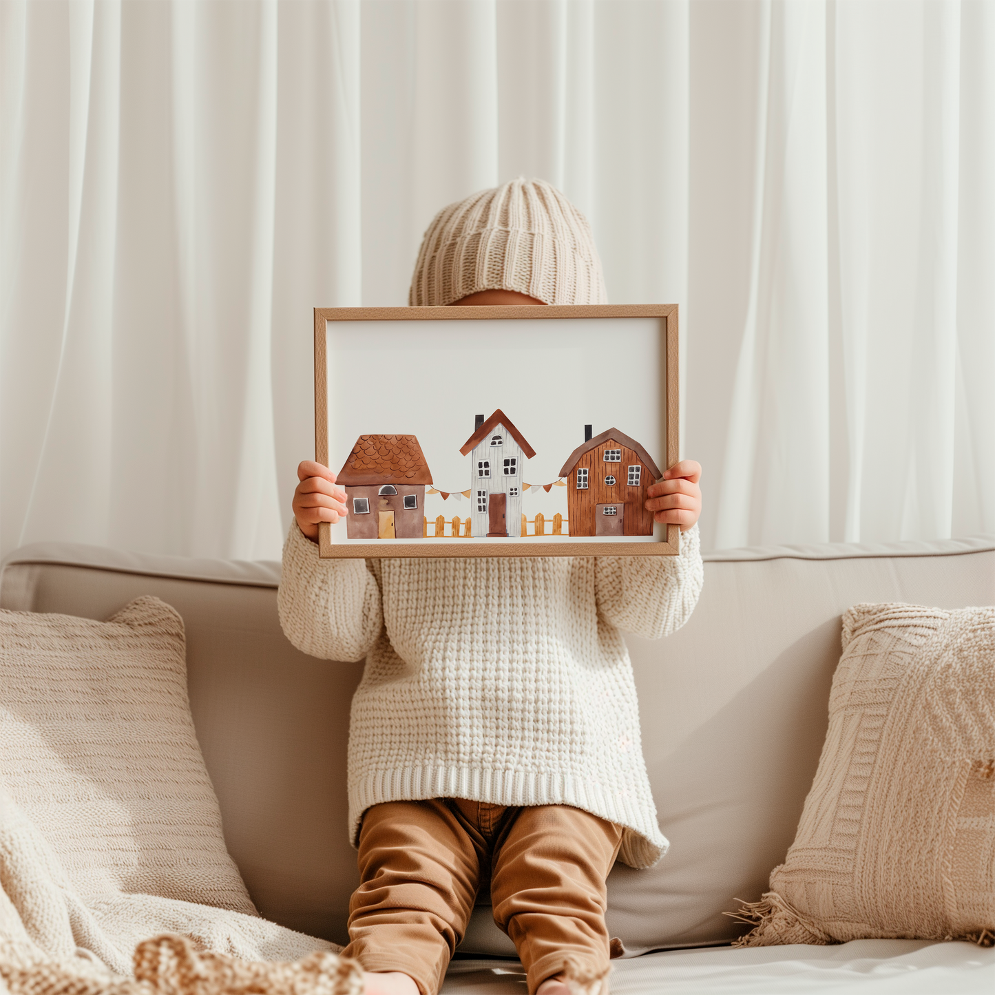 Poster Schwedenhäuser und Fahnen A4 & A3