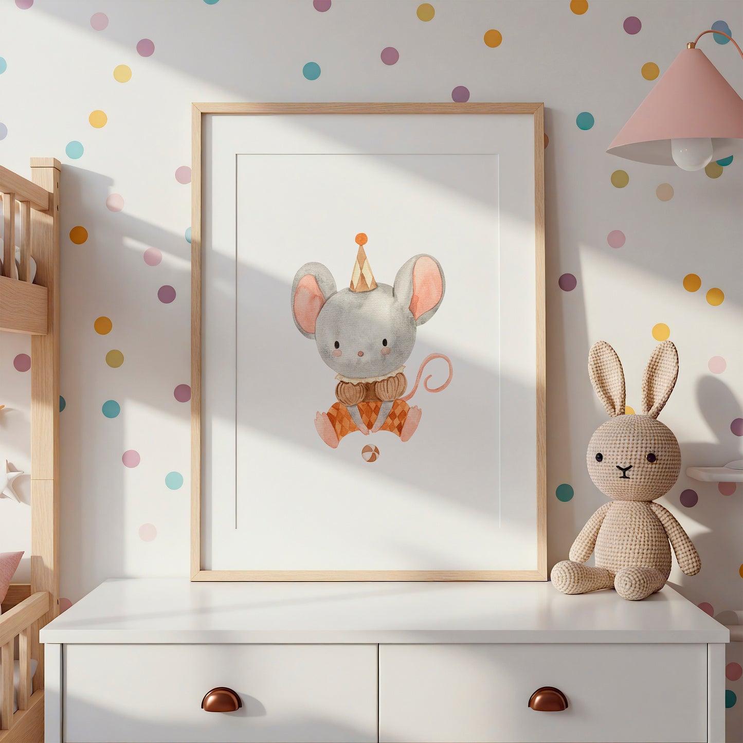 Poster Maus mit Ball A4 & A3