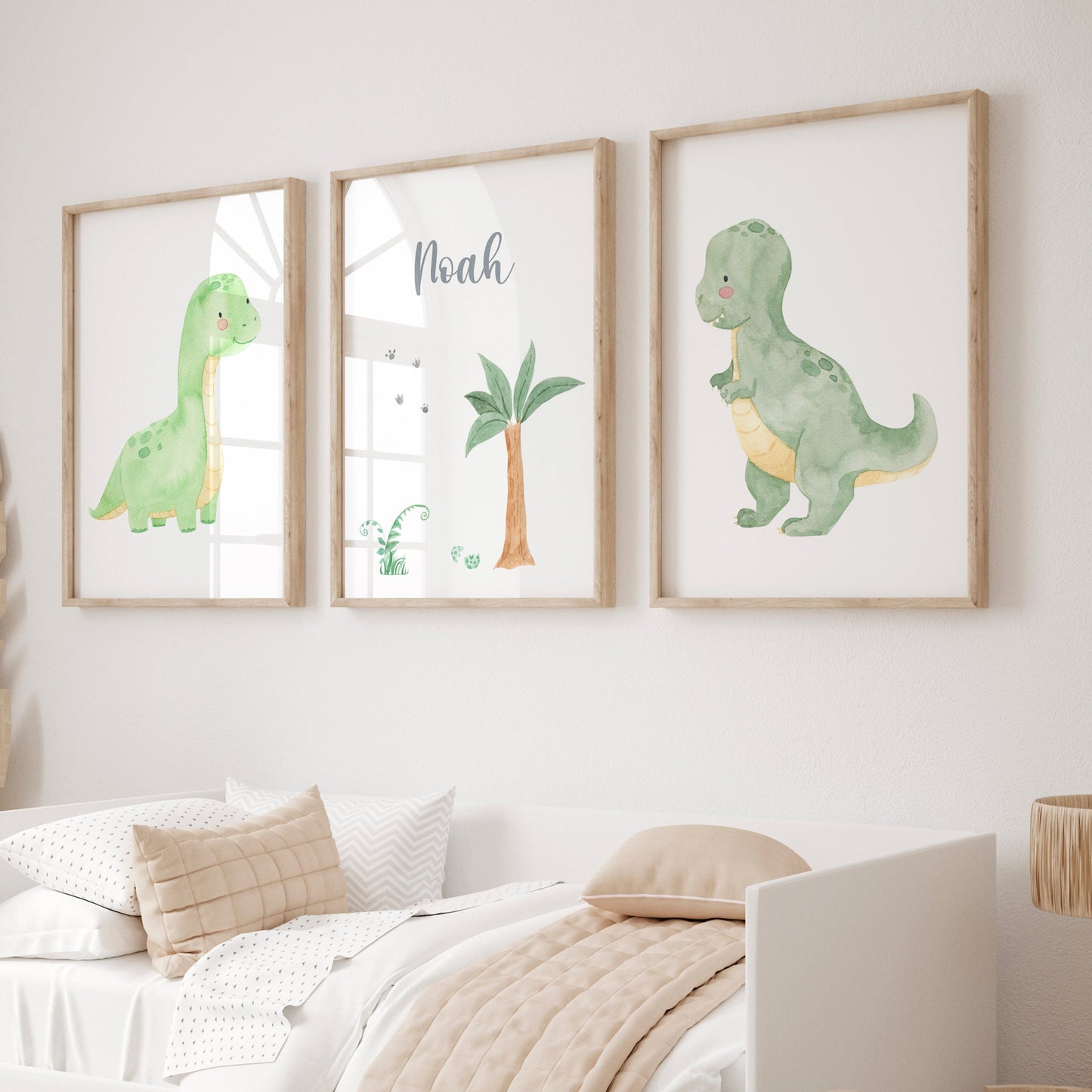 Namensposter personalisiert: Posterset Dinosaurier A4 & A3